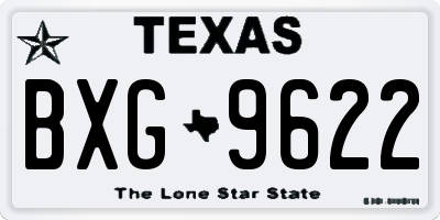 TX license plate BXG9622
