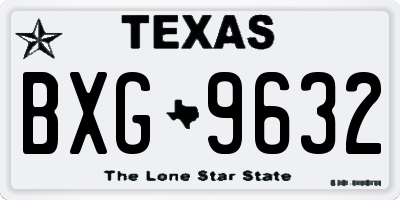 TX license plate BXG9632