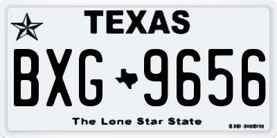 TX license plate BXG9656