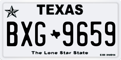 TX license plate BXG9659