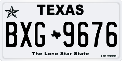 TX license plate BXG9676