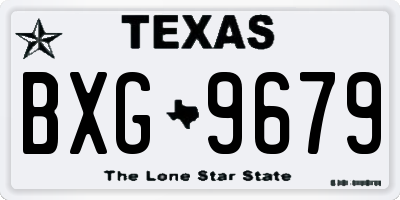TX license plate BXG9679