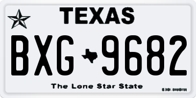 TX license plate BXG9682