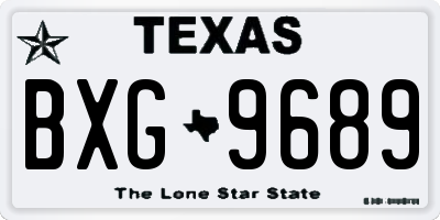 TX license plate BXG9689