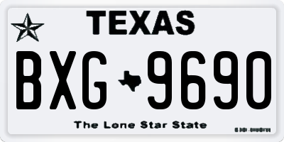 TX license plate BXG9690