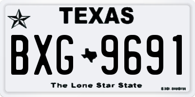TX license plate BXG9691