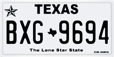 TX license plate BXG9694