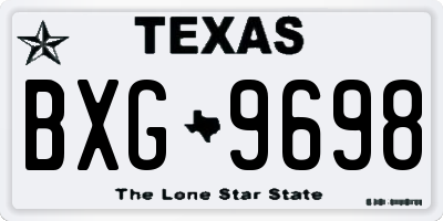 TX license plate BXG9698