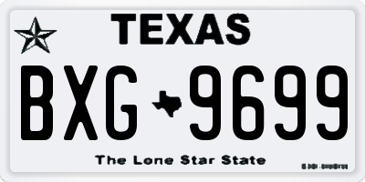 TX license plate BXG9699