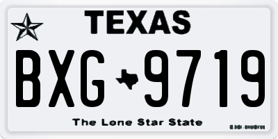 TX license plate BXG9719