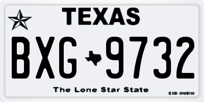 TX license plate BXG9732