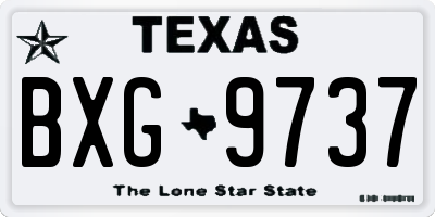 TX license plate BXG9737