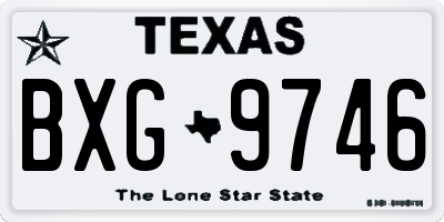 TX license plate BXG9746