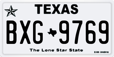 TX license plate BXG9769