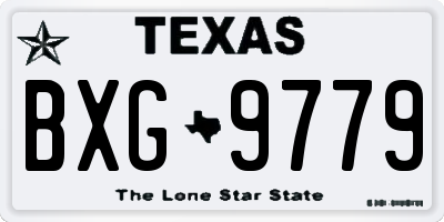 TX license plate BXG9779
