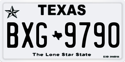 TX license plate BXG9790
