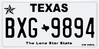 TX license plate BXG9894