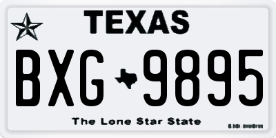 TX license plate BXG9895
