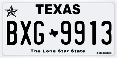 TX license plate BXG9913
