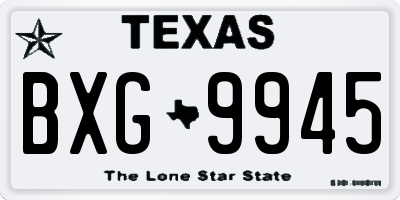 TX license plate BXG9945