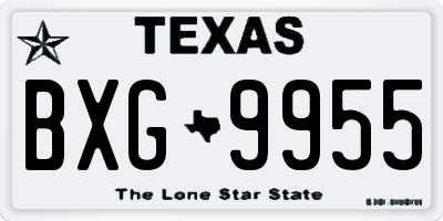 TX license plate BXG9955