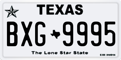 TX license plate BXG9995