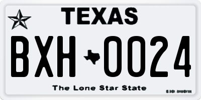TX license plate BXH0024