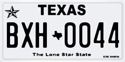 TX license plate BXH0044