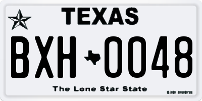 TX license plate BXH0048