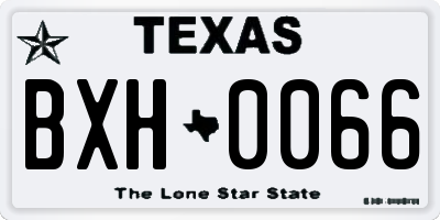 TX license plate BXH0066