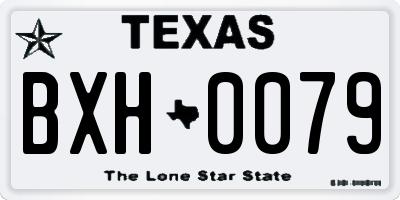 TX license plate BXH0079