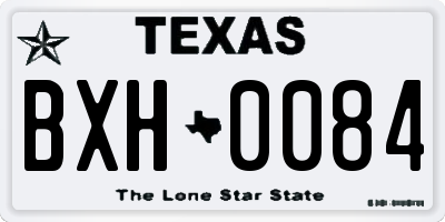 TX license plate BXH0084