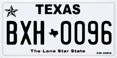 TX license plate BXH0096