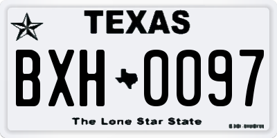 TX license plate BXH0097