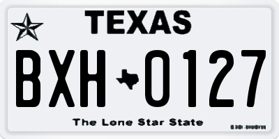 TX license plate BXH0127