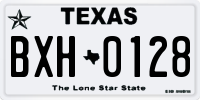 TX license plate BXH0128