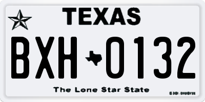 TX license plate BXH0132