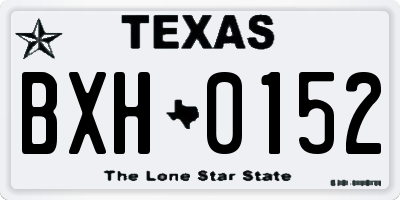 TX license plate BXH0152