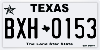 TX license plate BXH0153