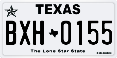 TX license plate BXH0155