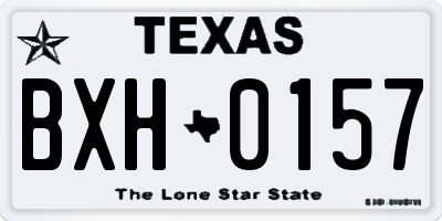 TX license plate BXH0157