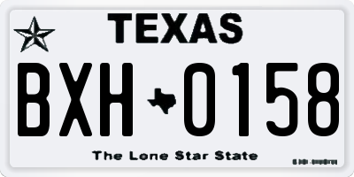 TX license plate BXH0158