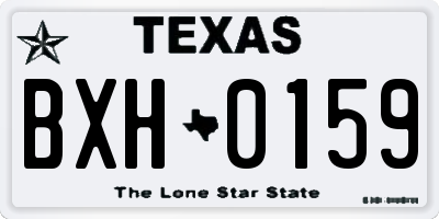 TX license plate BXH0159