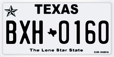 TX license plate BXH0160