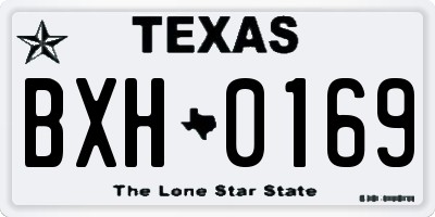 TX license plate BXH0169