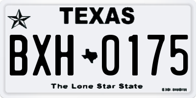 TX license plate BXH0175
