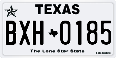 TX license plate BXH0185
