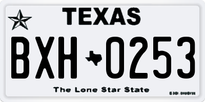 TX license plate BXH0253