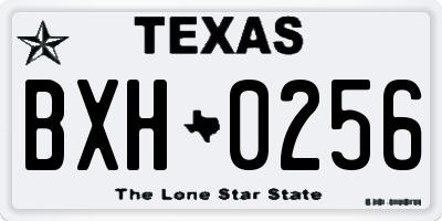 TX license plate BXH0256