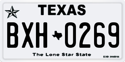 TX license plate BXH0269